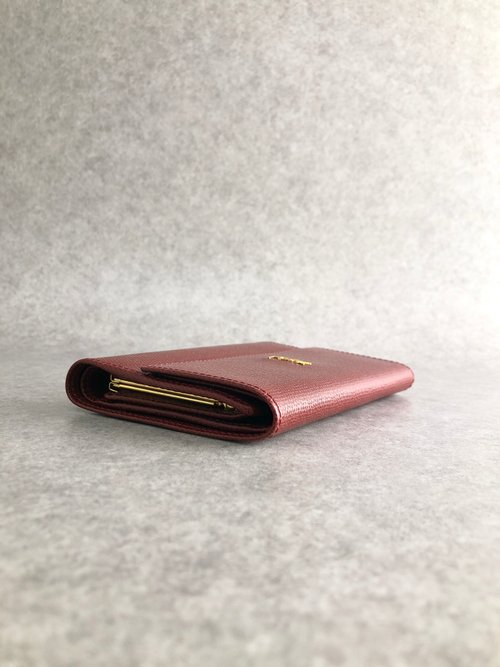 Yves Saint Laurent イヴ・サンローラン 財布 グリーン ロゴ