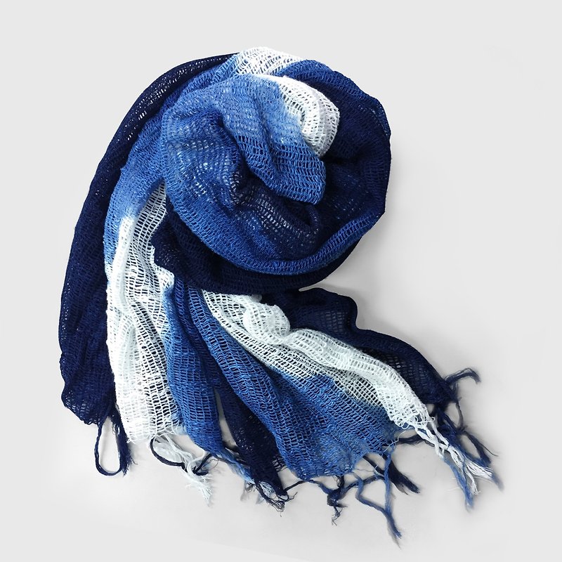Blue dye cotton blanket - Blankets & Throws - Cotton & Hemp Blue