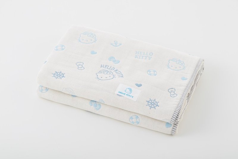 [Japanese made Mikawa wood wool] Six gauze quilts-Kitty Ocean Paradise M - ผ้าห่ม - ผ้าฝ้าย/ผ้าลินิน 