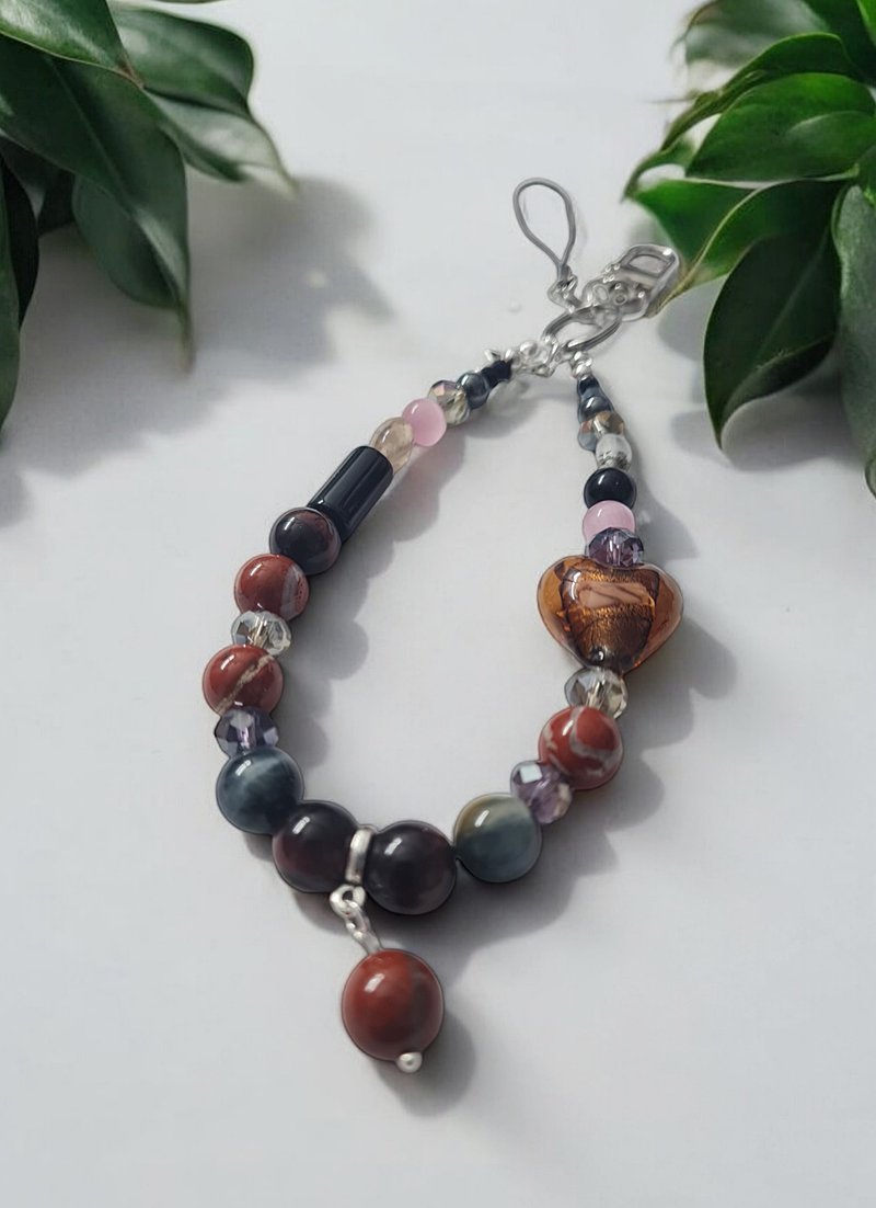 Keychain, Mobile Phone Strap, Natural Stone/ Mobile Phone Strap / Chain 鑰匙圈 - 鑰匙圈/鑰匙包 - 石頭 咖啡色