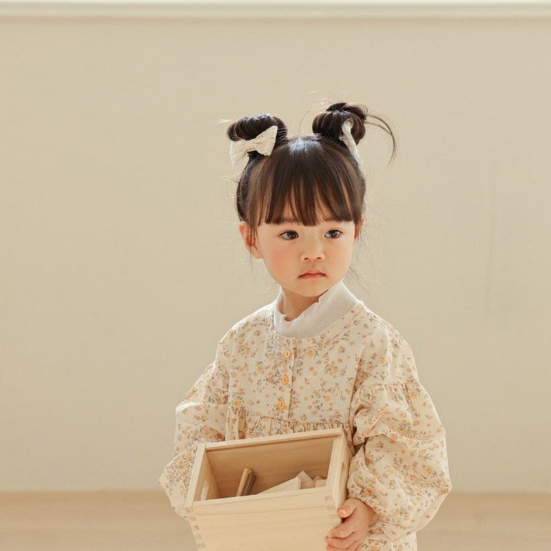lovely yellow flower baby cotton dress - 男/女童禮服 - 棉．麻 多色