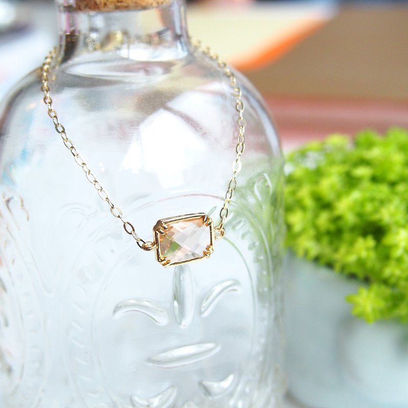 "KeepitPetite" delicate gilt edging noble-square gem bracelets · · Hong Bin color • gift - Bracelets - Gemstone Gold