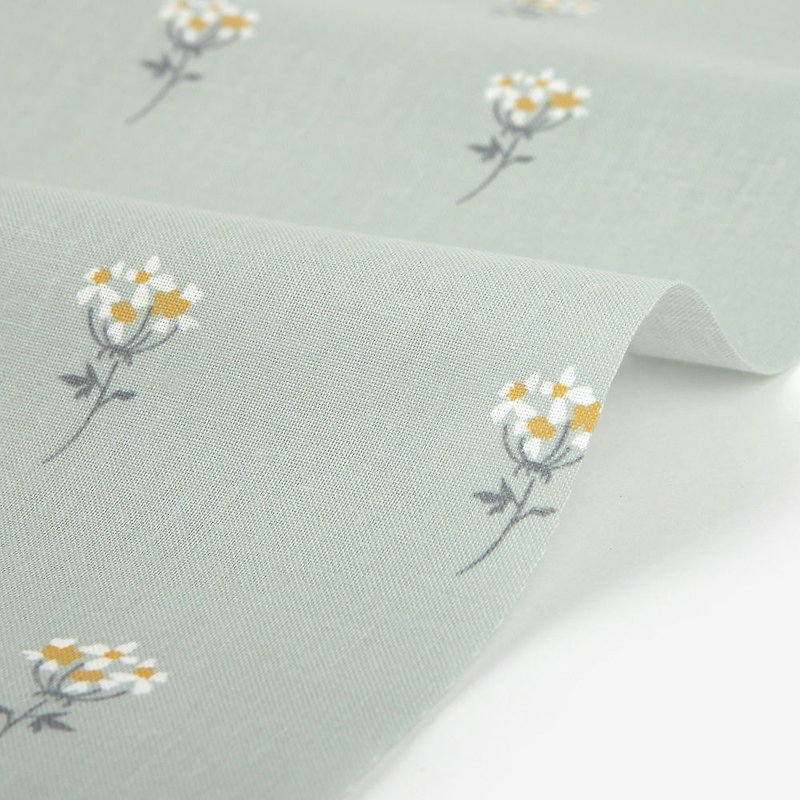Cloth - printed cotton 90cm-367 small flower, E2D44547 - เย็บปัก/ถักทอ/ใยขนแกะ - ผ้าฝ้าย/ผ้าลินิน สีเขียว