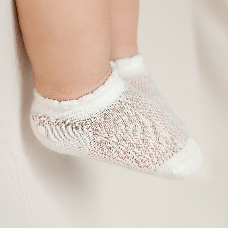 Happy Prince Korea made Paulina lightweight baby and child socks 2 pairs set - ถุงเท้าเด็ก - ผ้าฝ้าย/ผ้าลินิน 