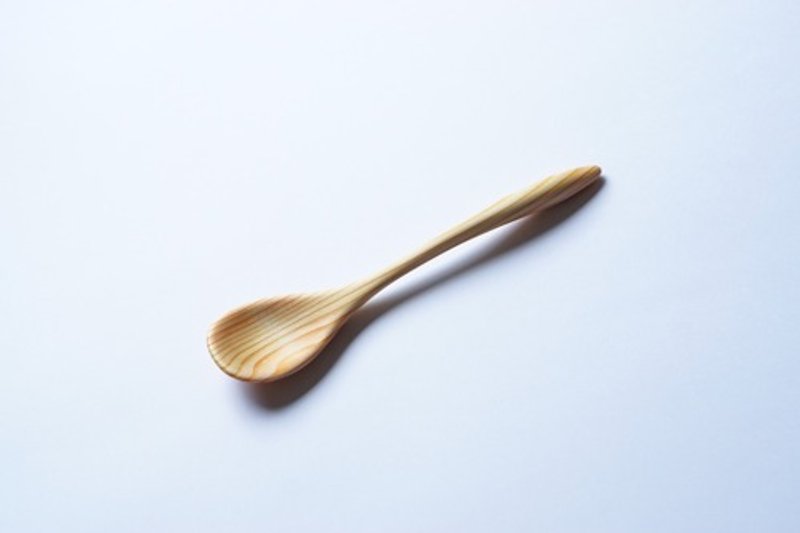 Wooden Dessert Spoon, Japanese cypress - Cutlery & Flatware - Wood 