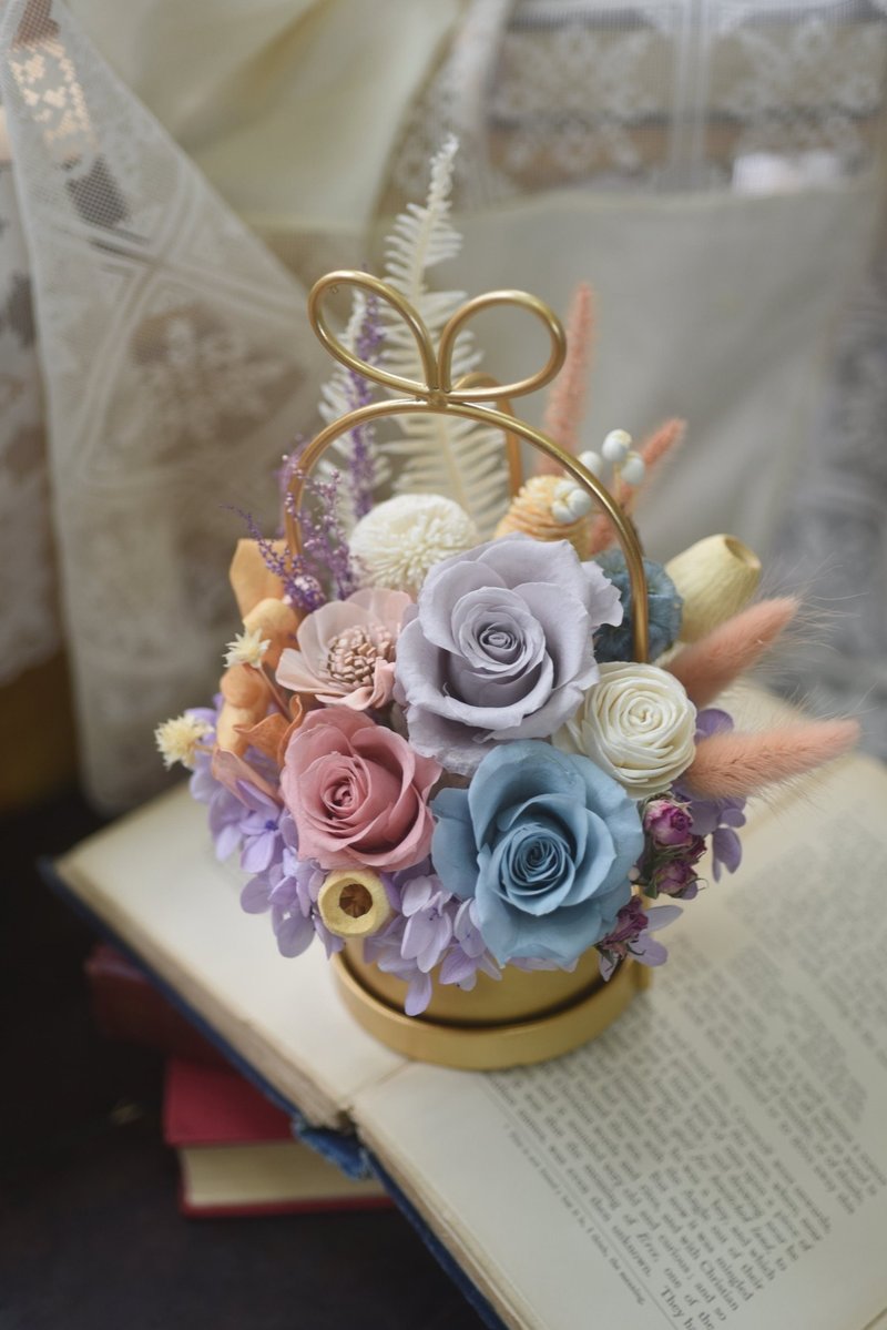 永生花禮 升遷盆花 乾燥花禮  開幕花禮 祝賀盆花 生日禮 初衷 - 乾燥花/永生花 - 植物．花 粉紅色