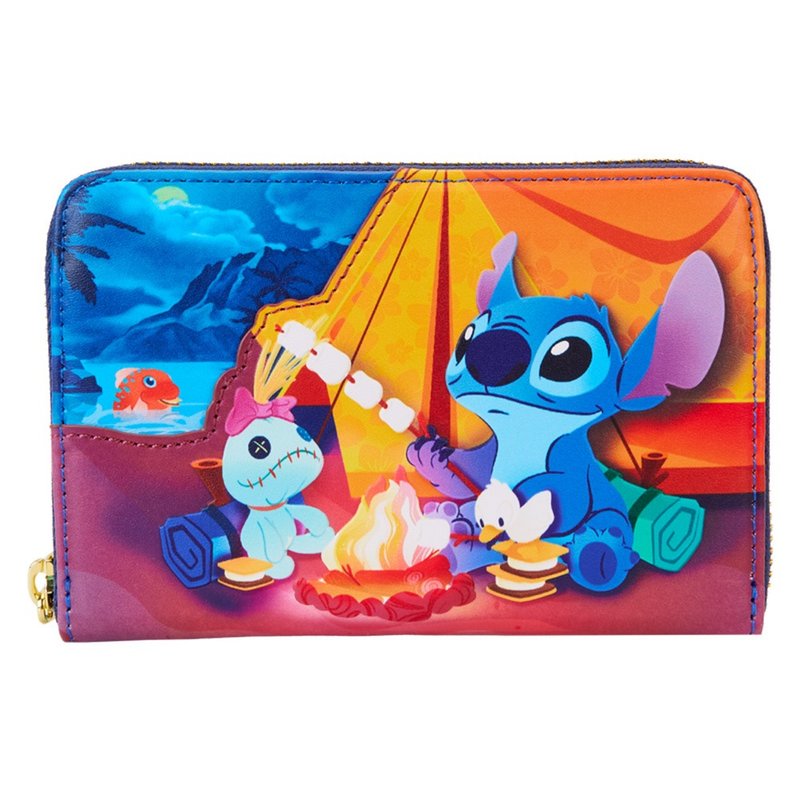 LOUNGEFLY-Stitch cute style zipper wallet - กระเป๋าสตางค์ - หนังเทียม สีน้ำเงิน