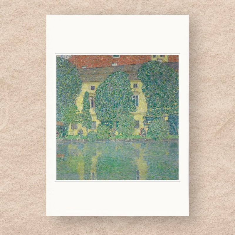 【 藝術畫卡 】克林姆・阿特湖畔的卡默城堡 | B4畫卡 - 海報/掛畫/掛布 - 紙 綠色