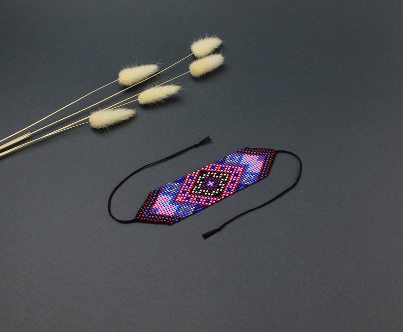 Handmade beaded bracelet jewelry for women - 手鍊/手環 - 玻璃 藍色