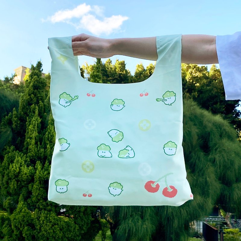 Storage type environmental protection bag - environmentally friendly dishes - Handbags & Totes - Polyester Green