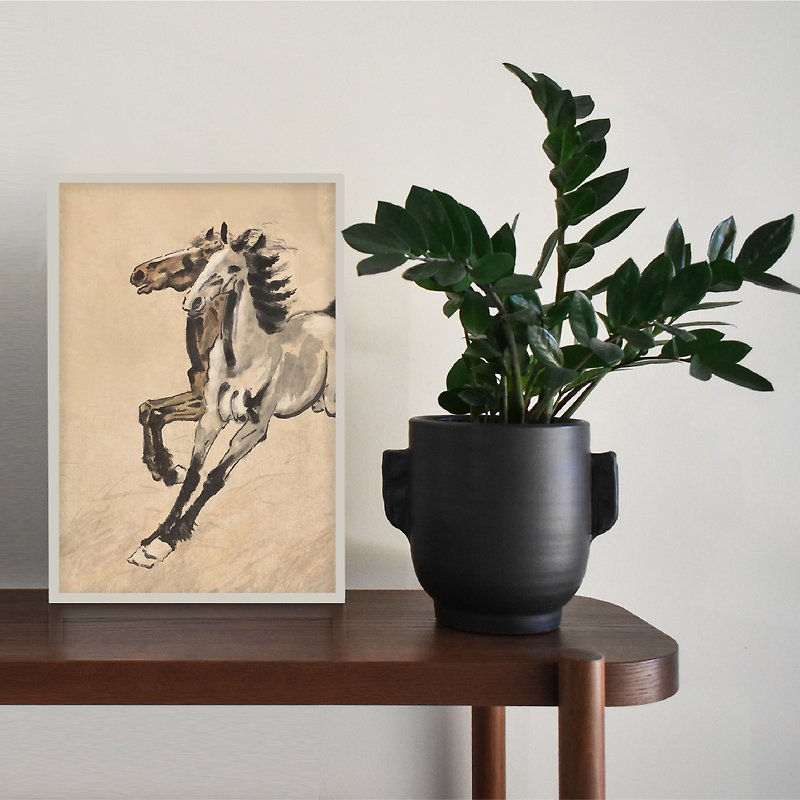 Crystal Museum Art Print / Jing Beihong Horse Series - Posters - Paper 