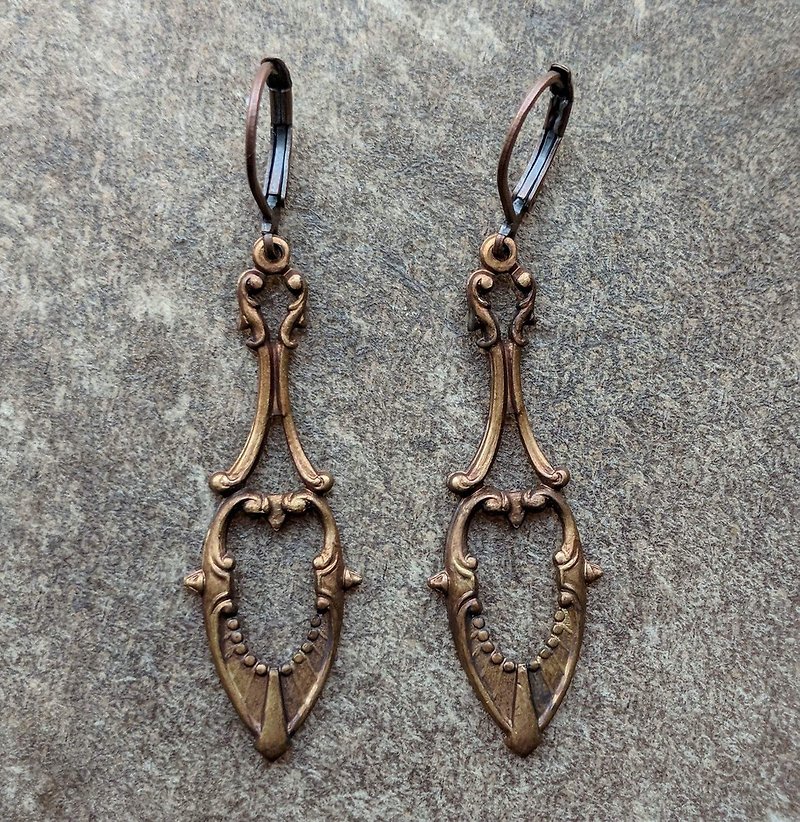 Vintage Art Nouveau Earrings - Earrings & Clip-ons - Pottery 