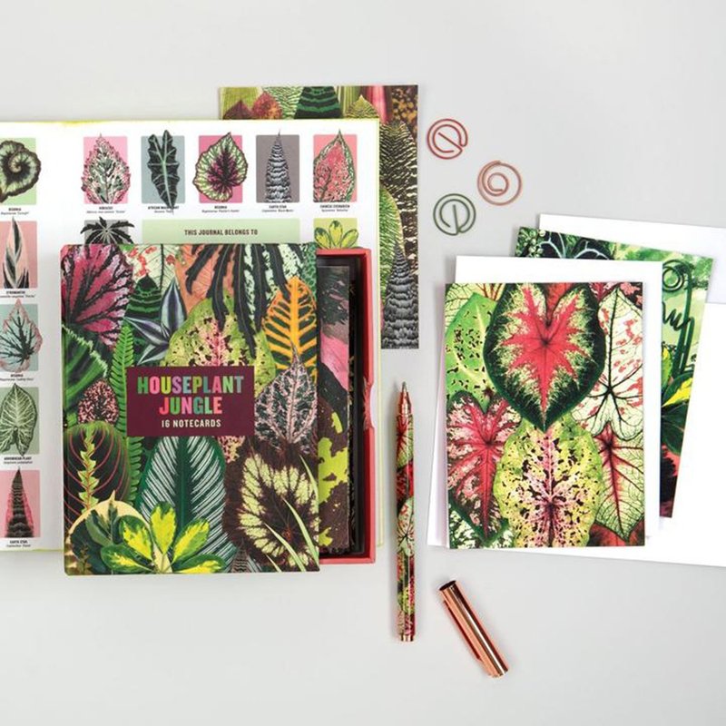 galison | Plant Set Christmas Cards | Home Foliage Plant Jungle | 16 Cards + Christmas Gifts - Cards & Postcards - Paper Multicolor