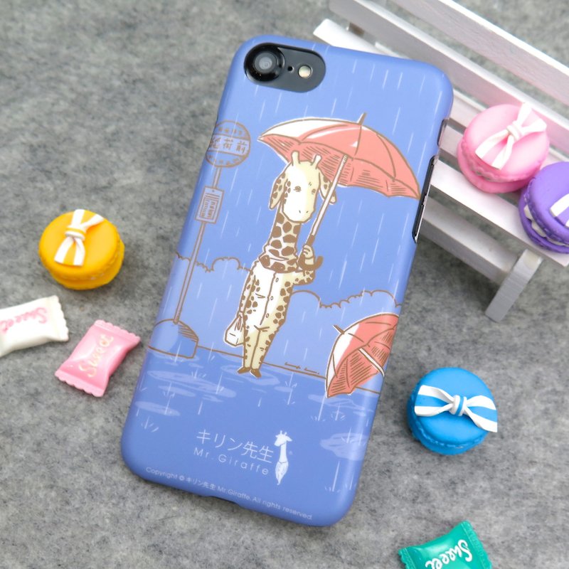 Mr.Giraffe. Design . Ultra-thin double-sided making phone case.iPhone 8s - เคส/ซองมือถือ - พลาสติก สีน้ำเงิน