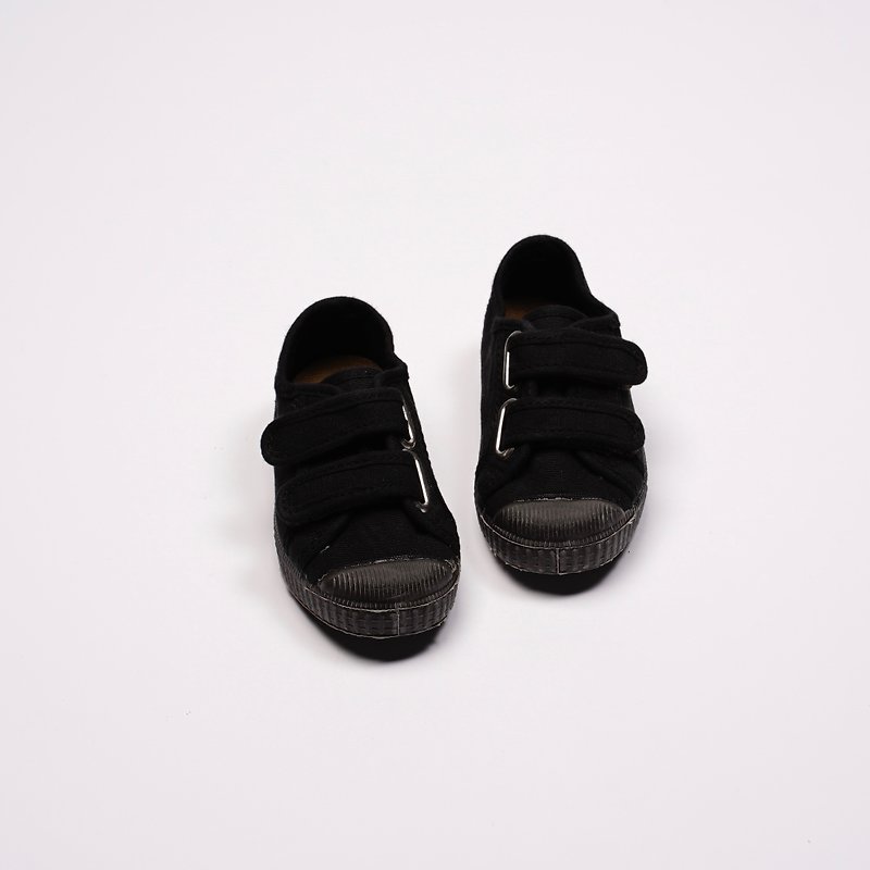 西班牙帆布鞋 CIENTA U78997 01 黑色 黑底 經典布料 童鞋 魔鬼氈 - 童裝鞋 - 棉．麻 黑色