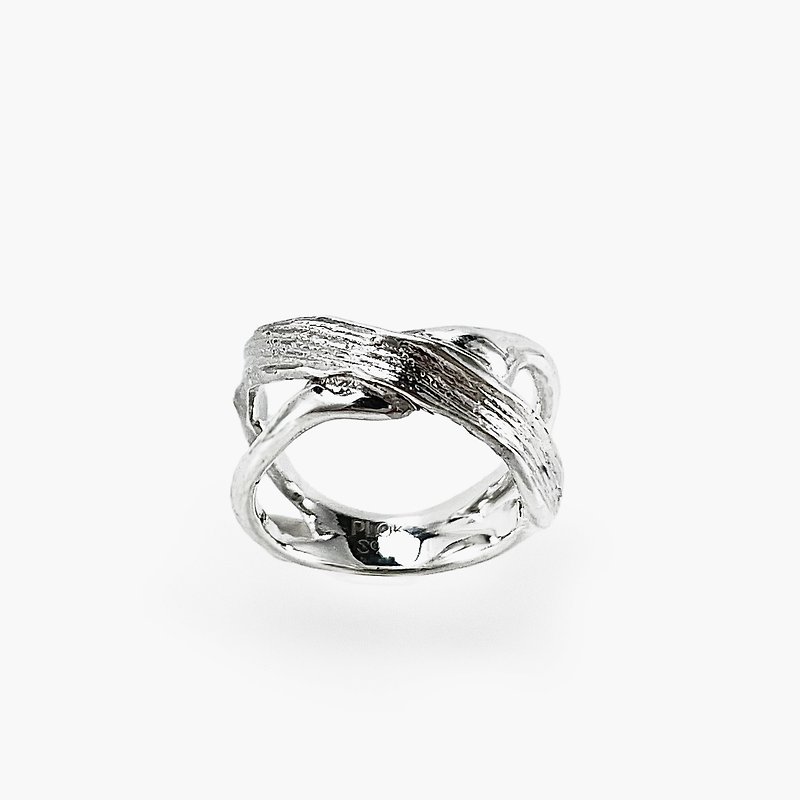 PLOK branch 925 silver plated 18k gold ring - General Rings - Sterling Silver Silver
