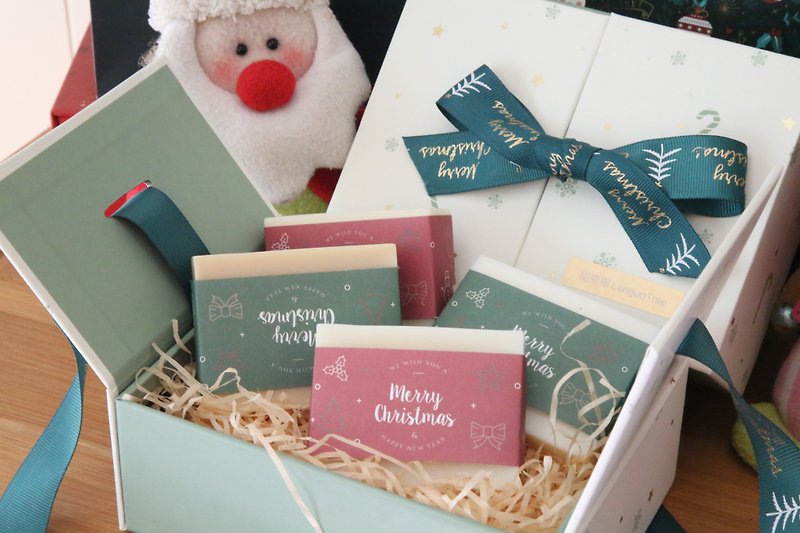 [Christmas gift box] Christmas Xmas│Happy soap gift box candle gift box blessing bag - Body Wash - Plants & Flowers Orange
