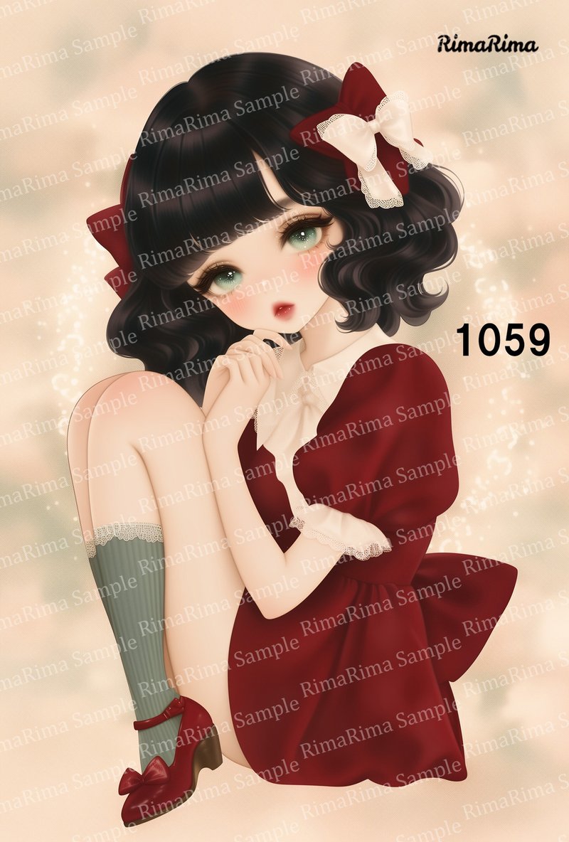 1059  オリジナルステッカー オリジナル人物ステッカー ステッカー シール りまりま  RimaRima - ステッカー・シール - 紙 