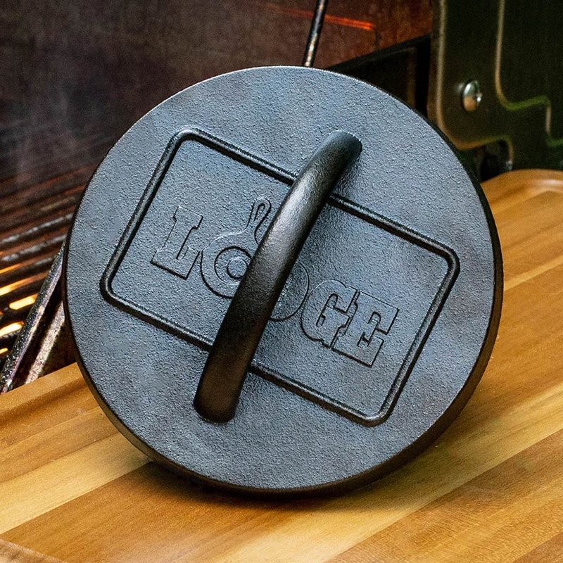 美國LODGE 美國製圓形鑄鐵漢堡壓肉板 - 其他 - 其他金屬 黑色