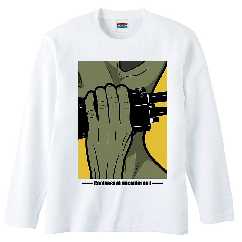 Long sleeve T-shirt / Alien / transceiver - Men's T-Shirts & Tops - Cotton & Hemp White