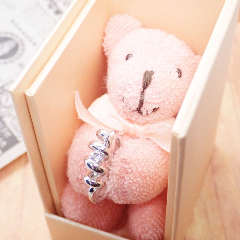 【Bifa Life】Ring Box—Bear Hug Heartfelt Ring Box - Other - Silver Silver