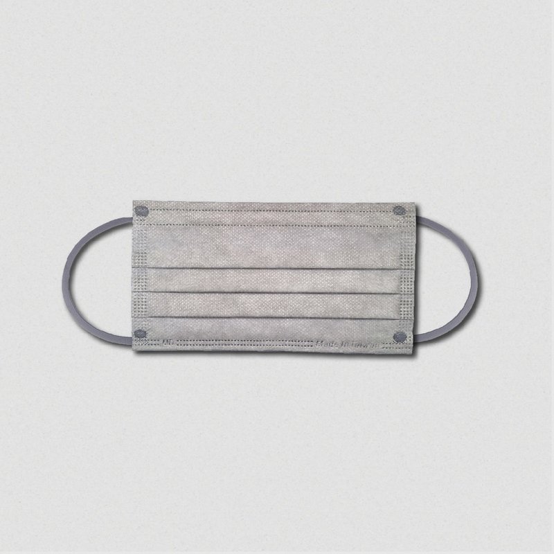 Extremely Breathable Medical Flat Mask (10 pieces/bag) Snow Silver Gray Made in Taiwan l Zhaoding - หน้ากาก - วัสดุอื่นๆ สีเทา