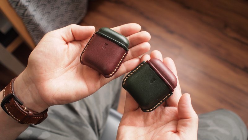 客製化Airpods皮革保護套 - 耳機/藍牙耳機 - 真皮 多色