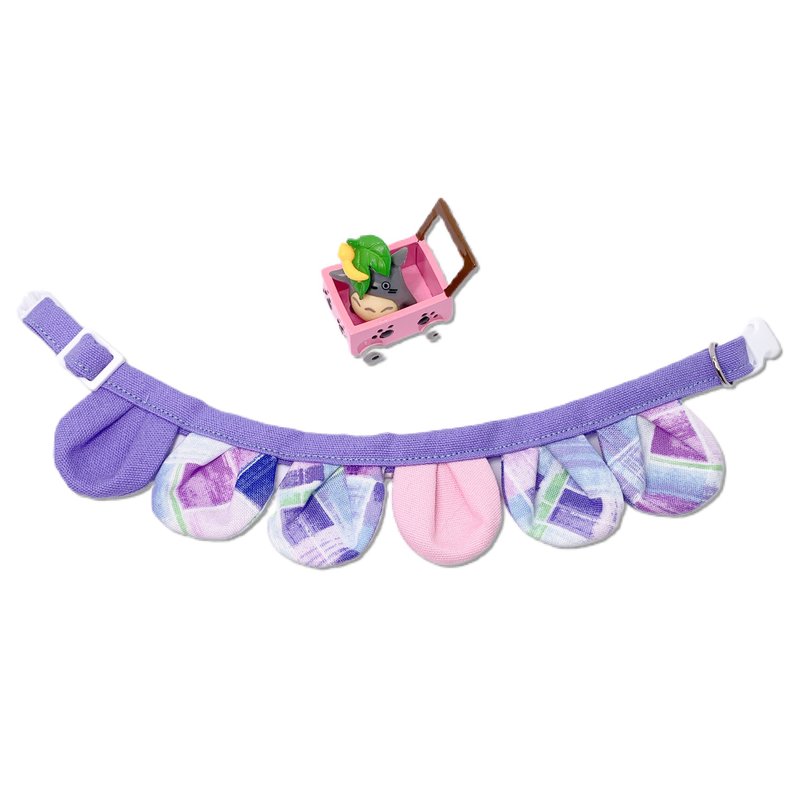 MaoFenBiBi Blueberry Juice-Handmade Collar & Three-dimensional Petal Collar - ปลอกคอ - ผ้าฝ้าย/ผ้าลินิน 