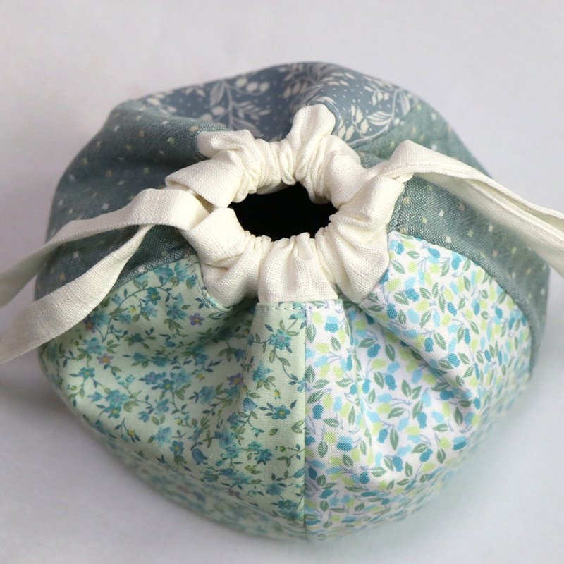 【 MY HANDMADE 】繽紛圓底束口袋l 日本棉布 l 手工車 - 束口袋/束口背包/水桶包 - 棉．麻 