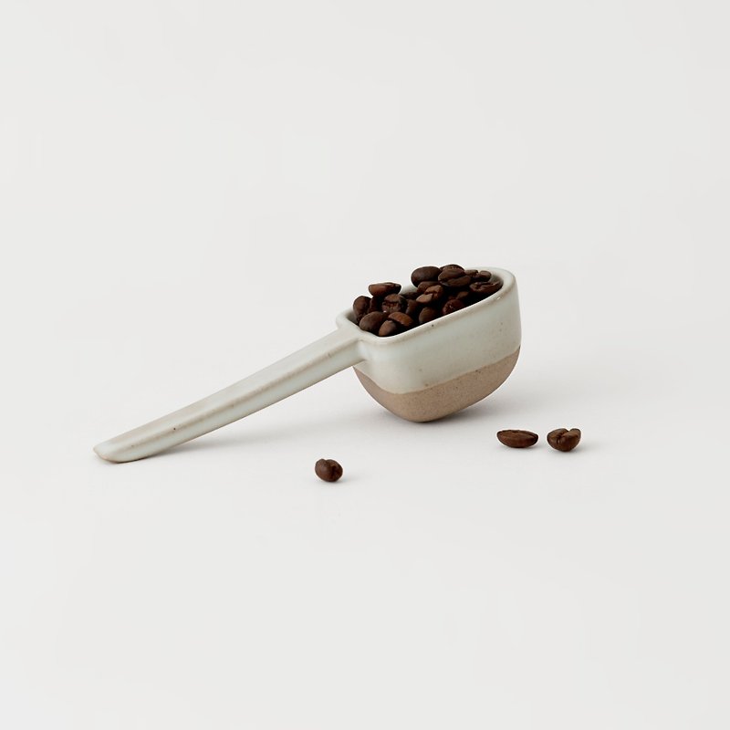 Good auspicious day HAO life_Eaves Four Seasons Coffee Measuring Spoon (Bean Spoon) - เครื่องทำกาแฟ - ดินเผา ขาว