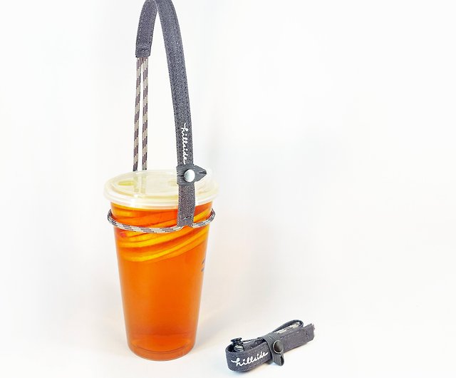 Handcrafted Paracord Tumbler Handle, Orange and Black
