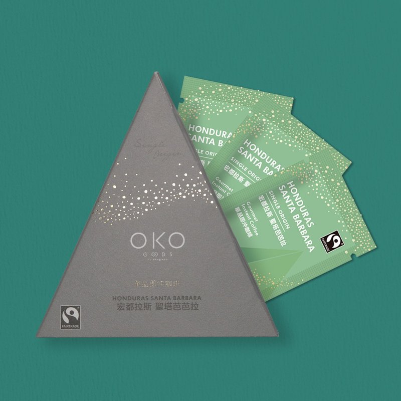 [Ecological Green OKO] Single-origin instant coffee_Santa Barbara, Honduras 8 pieces - กาแฟ - อาหารสด สีเขียว