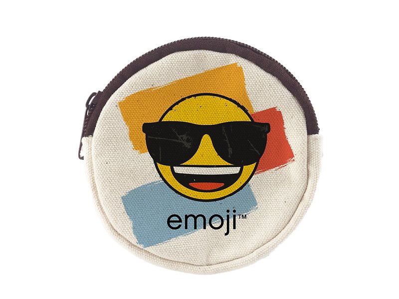 emoji授權-零錢包,EM08 - 散紙包 - 棉．麻 橘色