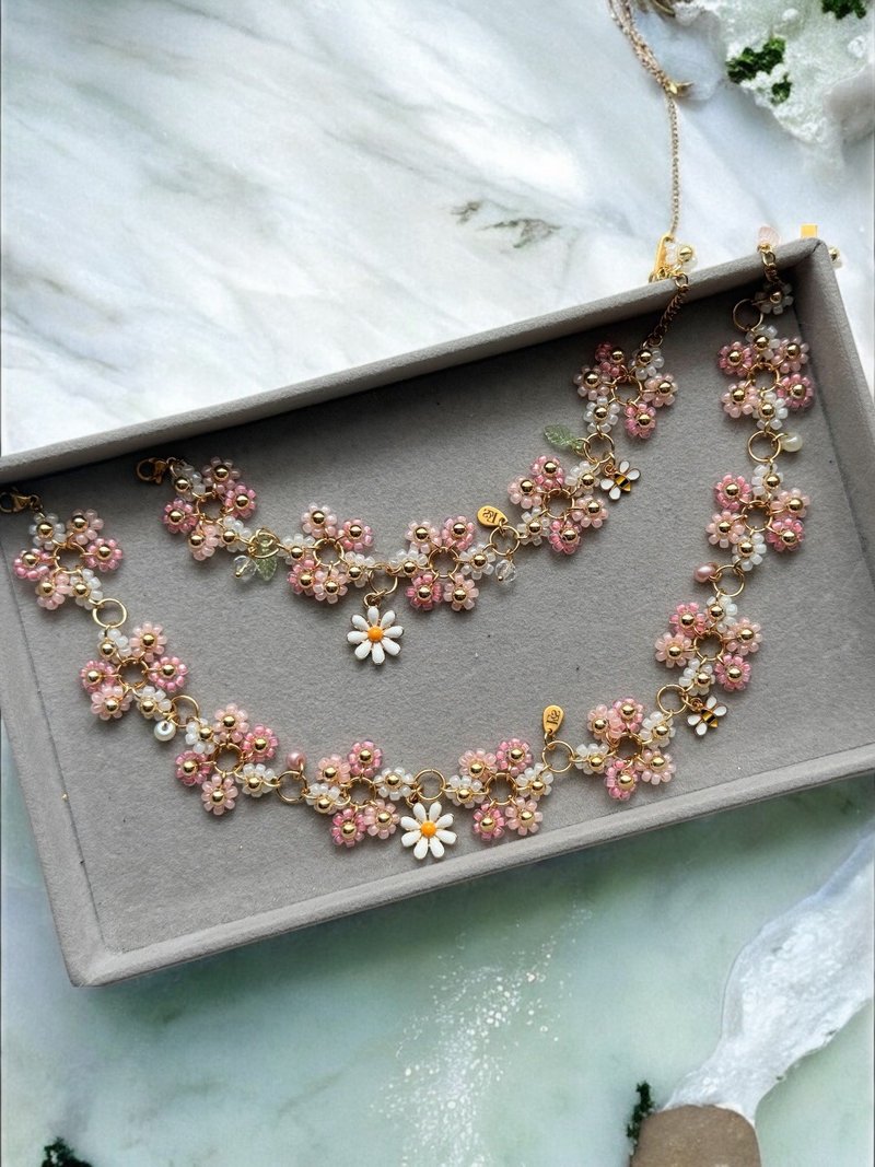 Beaded necklace - 項鍊 - 不鏽鋼 金色