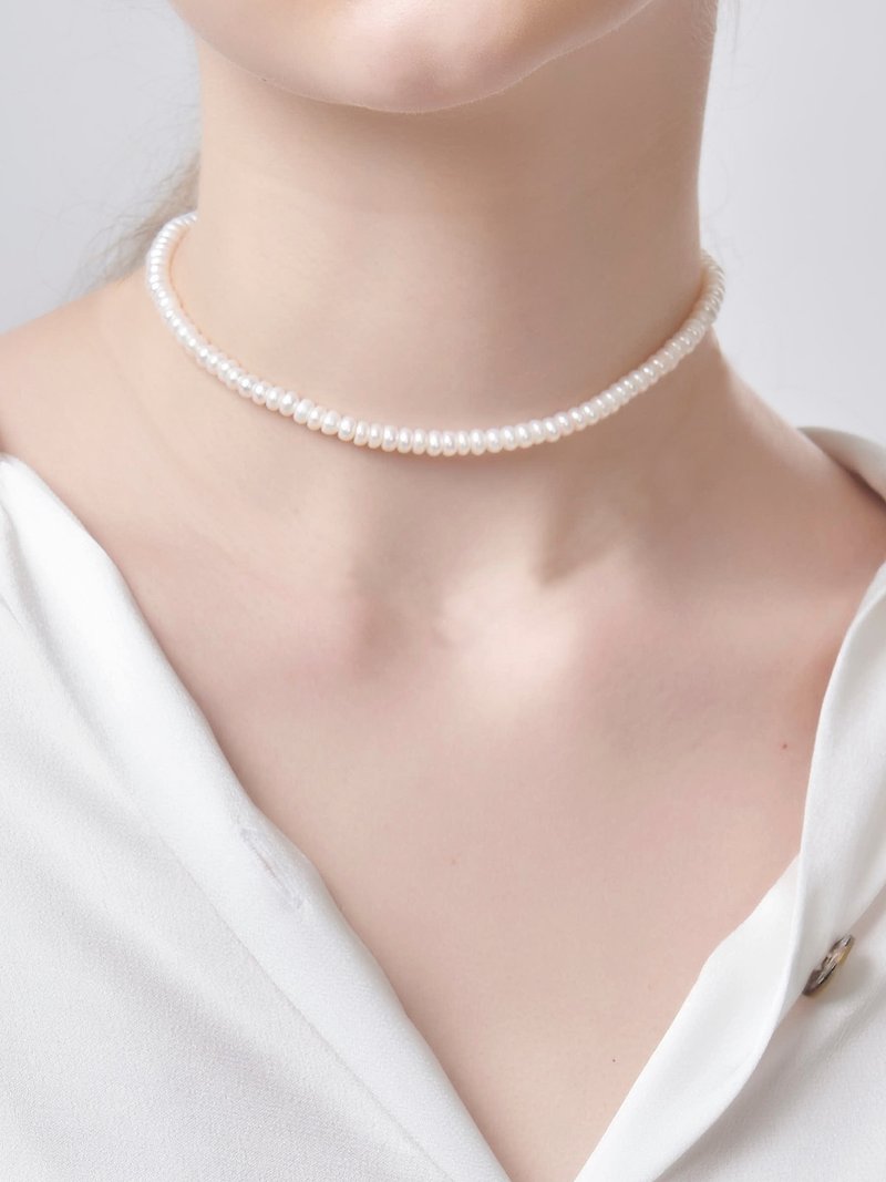 LESIS | Classic Pearl Necklace - สร้อยคอ - ไข่มุก ขาว