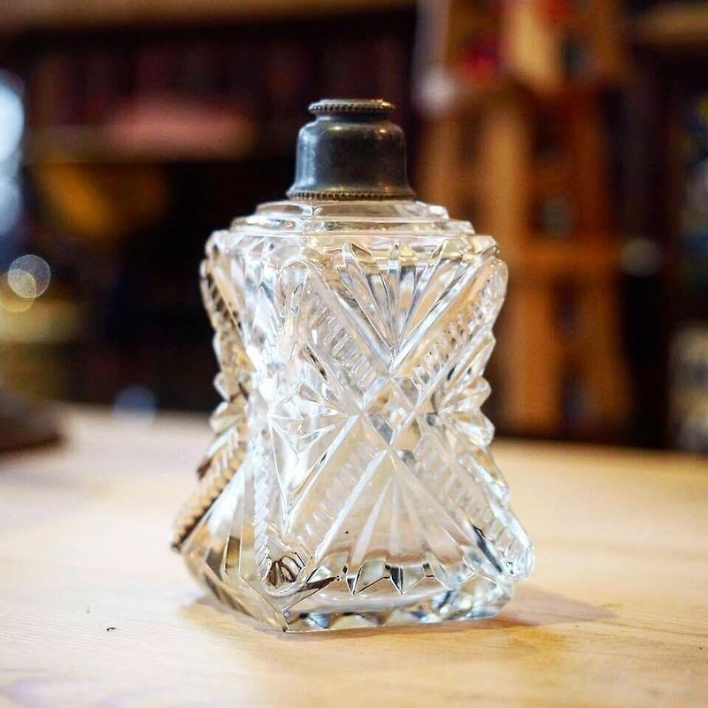 英國製 1880～1930年代早期手工切割玻璃小罐/胡椒罐/鹽罐 - 調味瓶/調味架 - 玻璃 