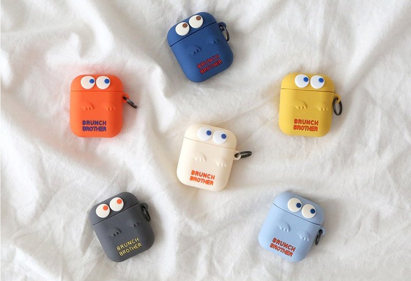 Romane Brunch brother 早午餐兄弟 幽靈造型 Airpods 保護套 - AirPods/耳機保護套 - 矽膠 