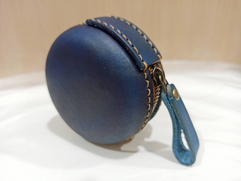 ブルーマカロンスタイルの財布 - 小銭入れ - 革 ブルー
