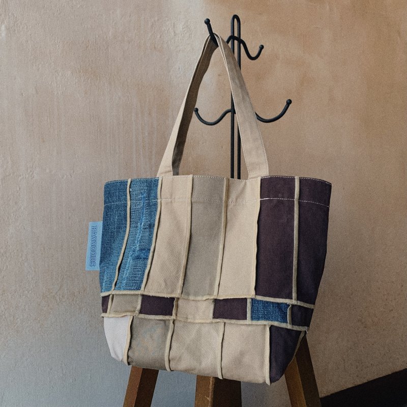 No Signal Patchwork Bag M | Canyon - Handbags & Totes - Cotton & Hemp Khaki