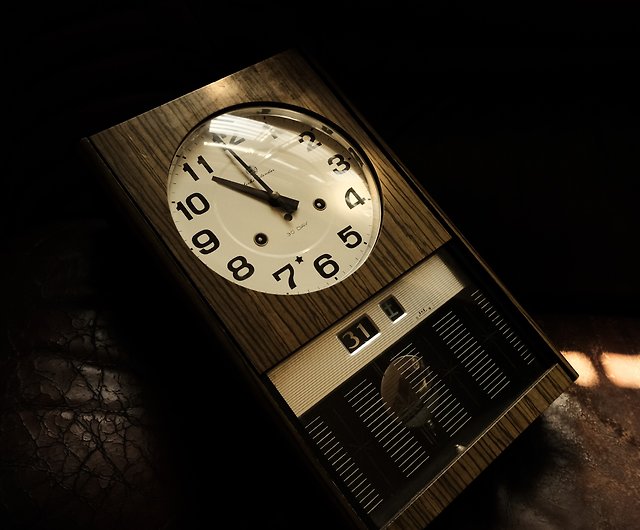 古い日本のアンティークアーチー愛知時計仕掛けの壁時計 - ショップ