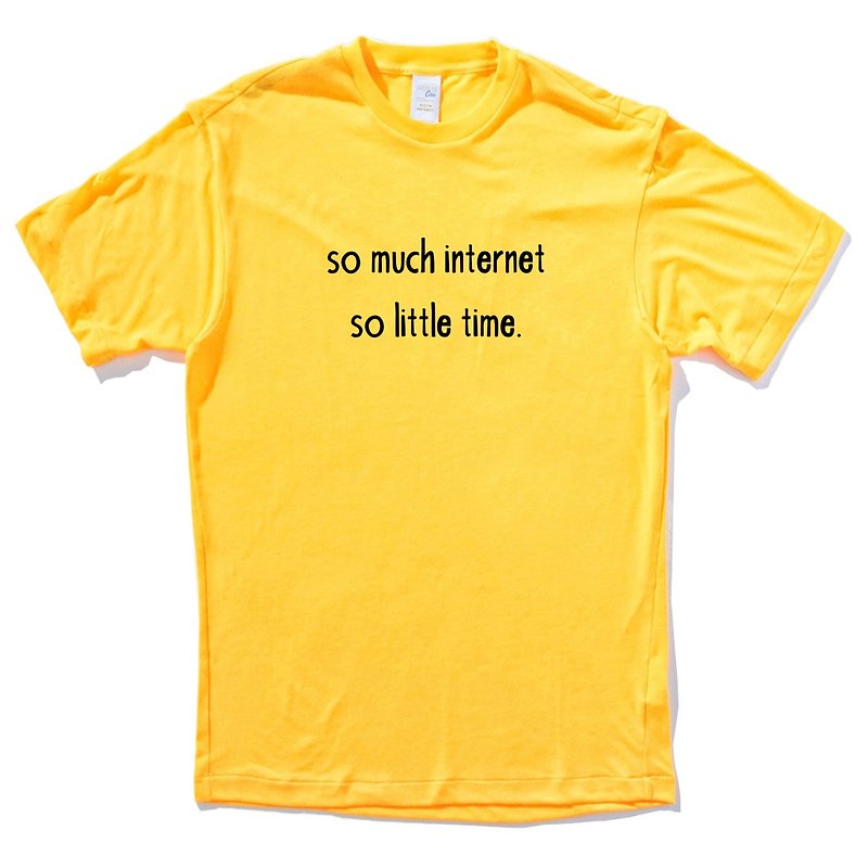 so much internet so little time yellow t shirt - เสื้อยืดผู้ชาย - ผ้าฝ้าย/ผ้าลินิน สีเหลือง