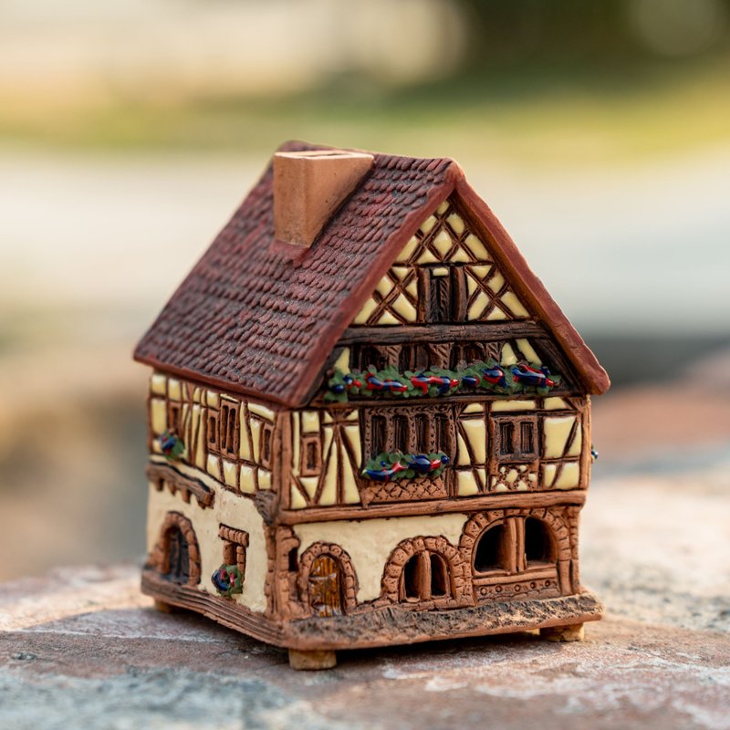 法國亞爾薩斯小屋 高8cm - 擺飾/家飾品 - 陶 