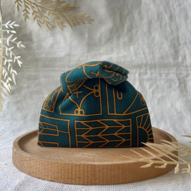 Cloth gripper/gripper/Japanese style photo frame-dark green - Hair Accessories - Cotton & Hemp Green