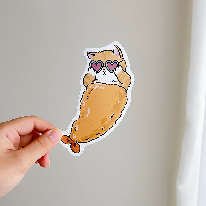 【Fluffy Meow - Fried Shrimp Meow】| Postcard Bookmark - Cards & Postcards - Paper Multicolor
