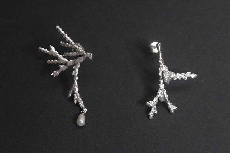 Fairy Wings Silver Handmade Earrings - ต่างหู - เงินแท้ สีเงิน