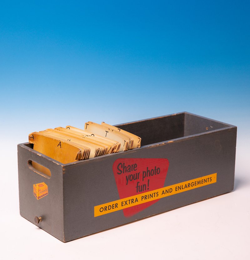 桑惠商號1960 美國製 Kodak柯達 早期沖印店收件箱 實木信件箱