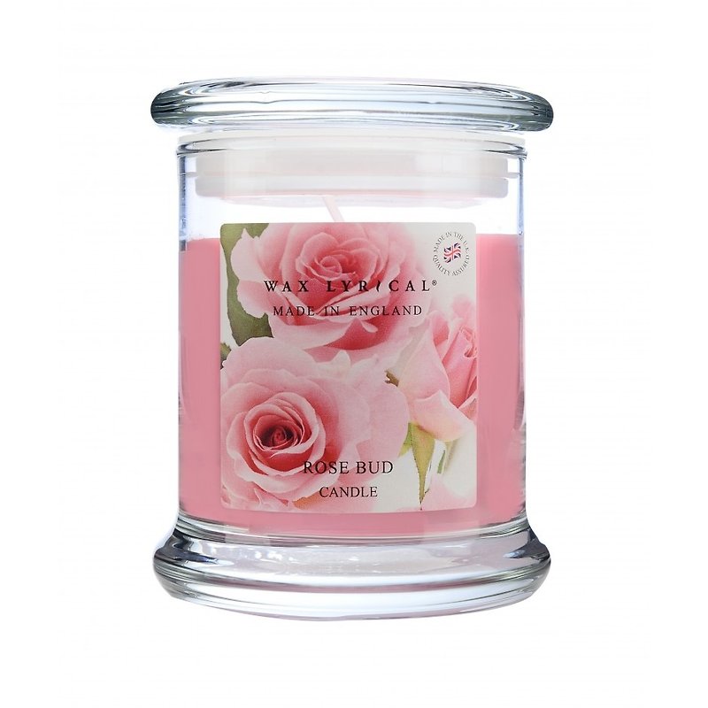 English candle MIE series rose bud glass canned candle - เทียน/เชิงเทียน - ขี้ผึ้ง 