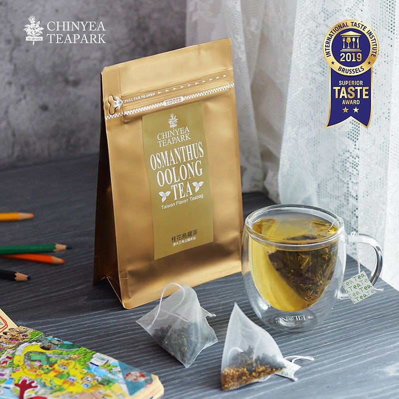 Osmanthus Oolong Tea bag (10pcs/bag) – Traditional Taiwan Scented tea - ชา - พลาสติก สีทอง
