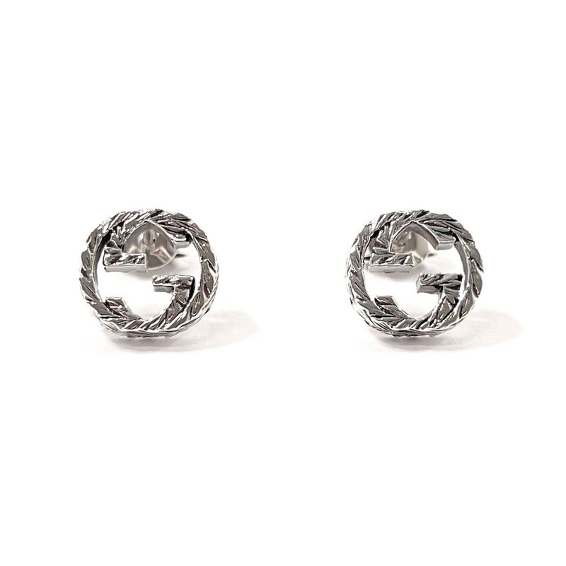 【日本直送 中古美品】グッチ GUCCI ピアス 457109 J8400 0811 インターロッキング G GG シルバー925 アクセサリー - 耳環/耳夾/耳骨夾 - 純銀 銀色