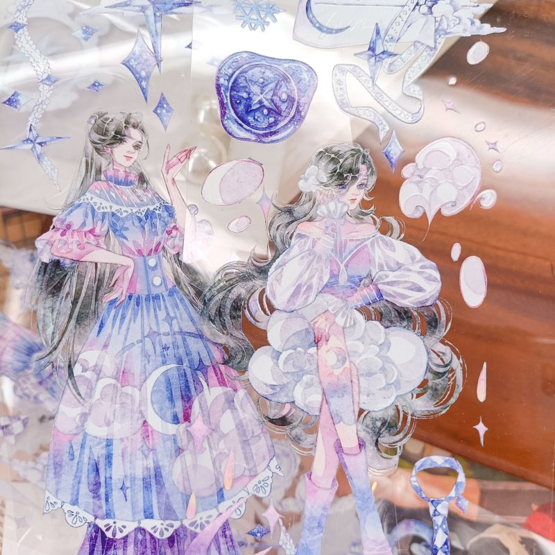 NO.1128_微光星晞Dawn Starlight / 紙膠帶 Masking Tape - 紙膠帶/和紙/PET - 塑膠 多色